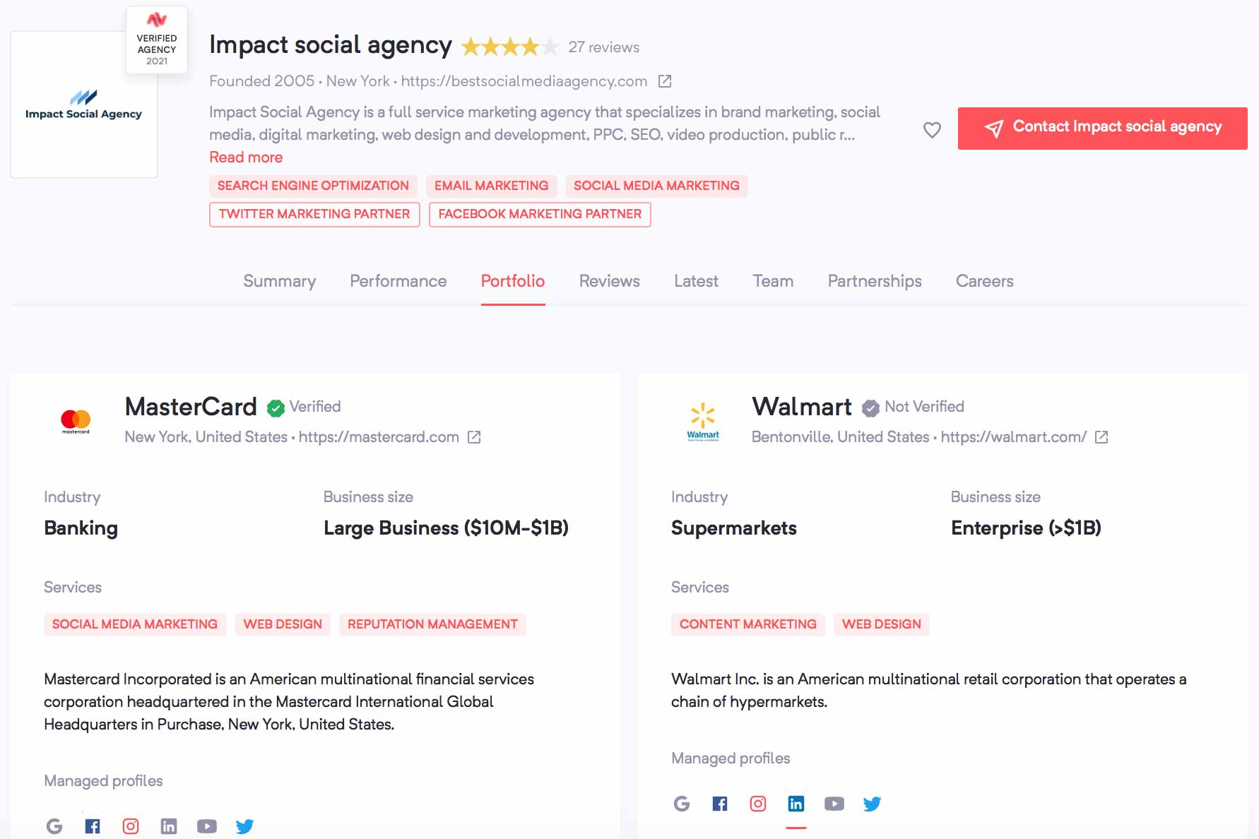 Impact Social Agency Clients | Agency Vista