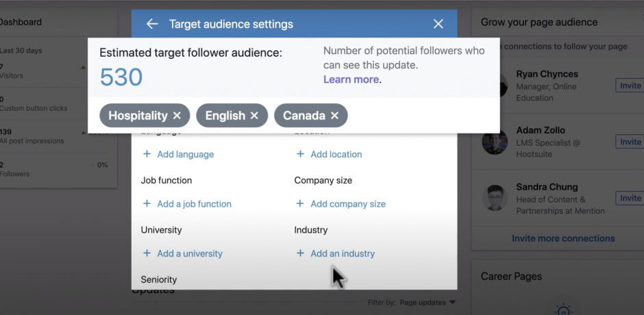 Organic Targeting - LinkedIn | Agency Vista