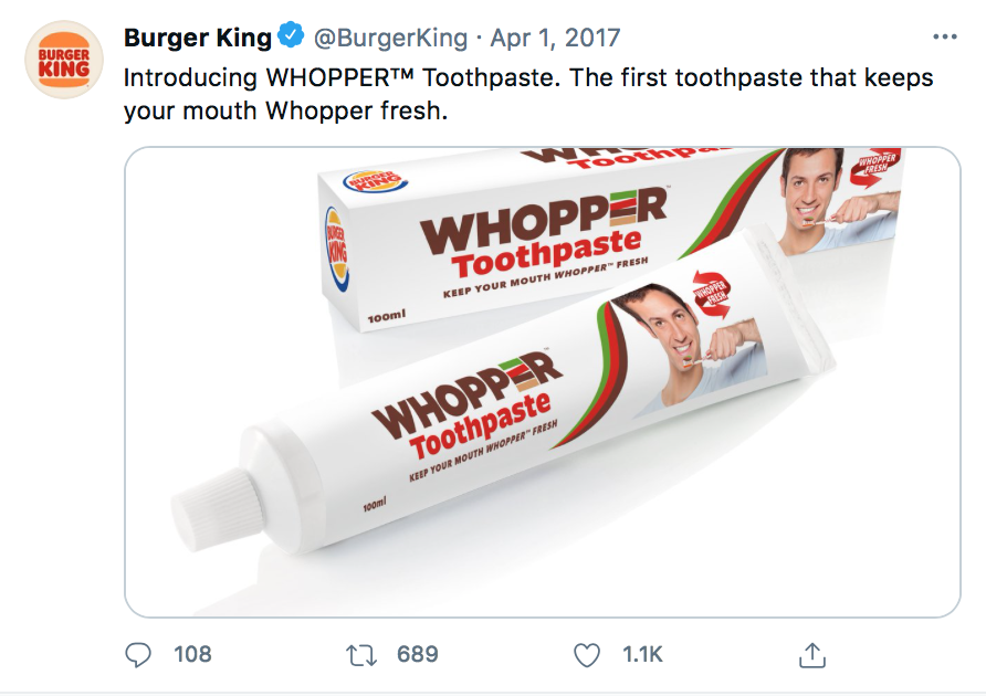 April Fool's Day Marketing | Burger King