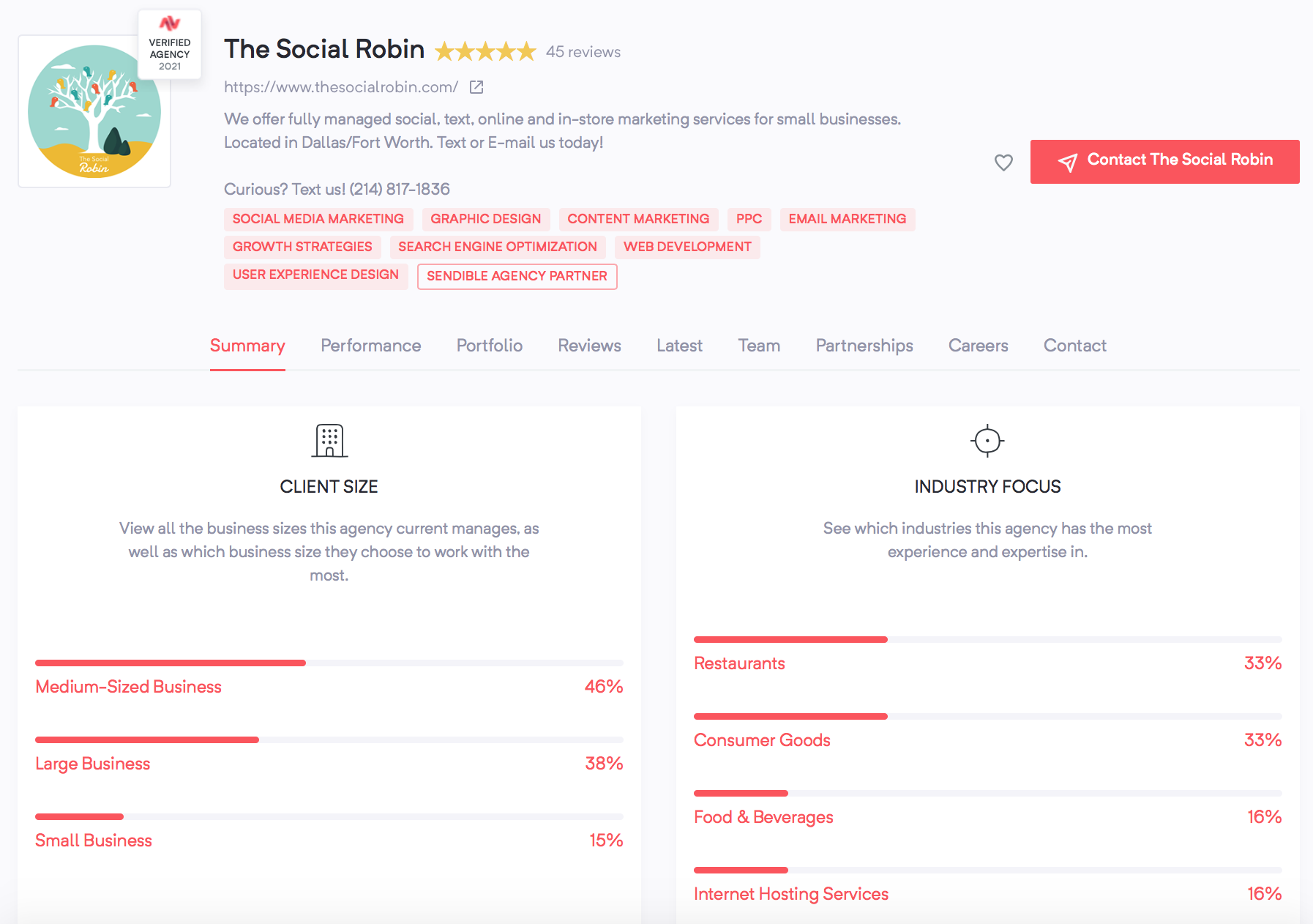 The Social Robin | Agency Vista