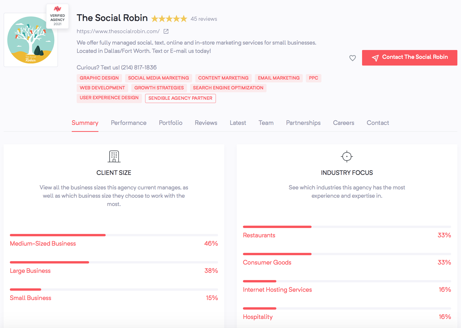 Women-Owned Agencies | The Social Robin | Agency Vista