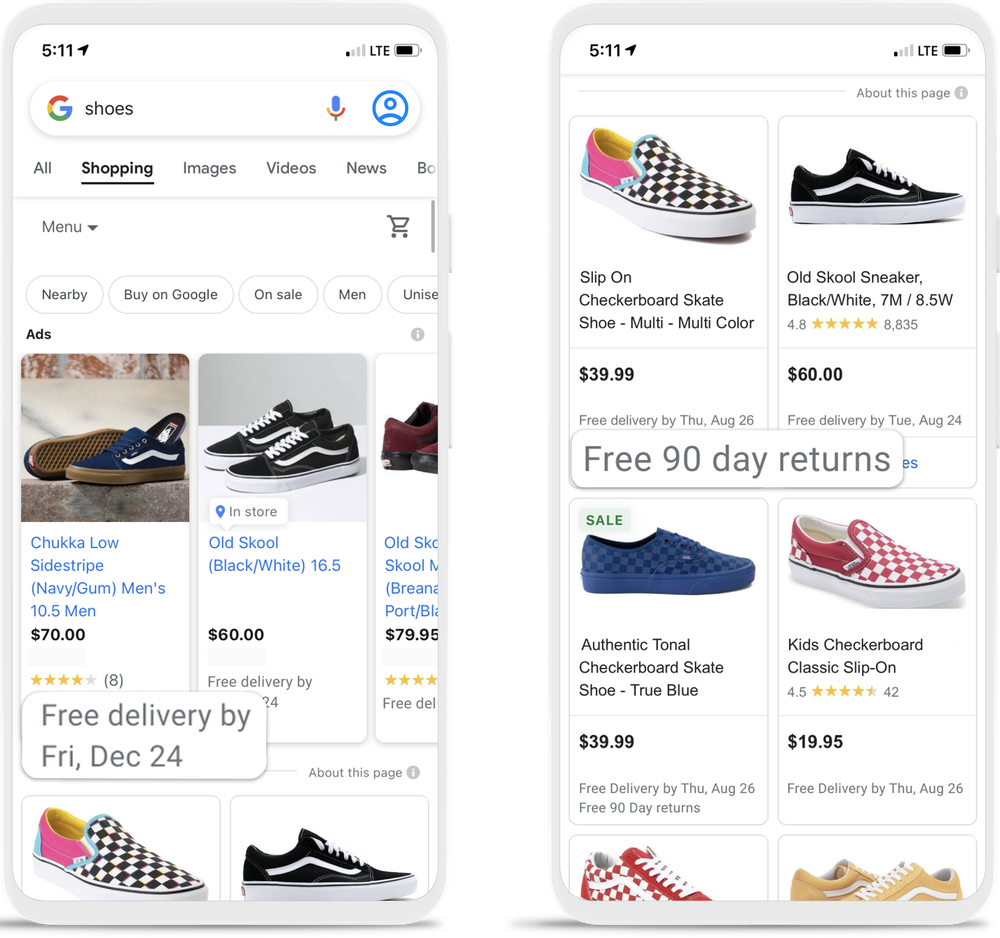 Google Product Listing | Fulfillment Options | Agency Vista