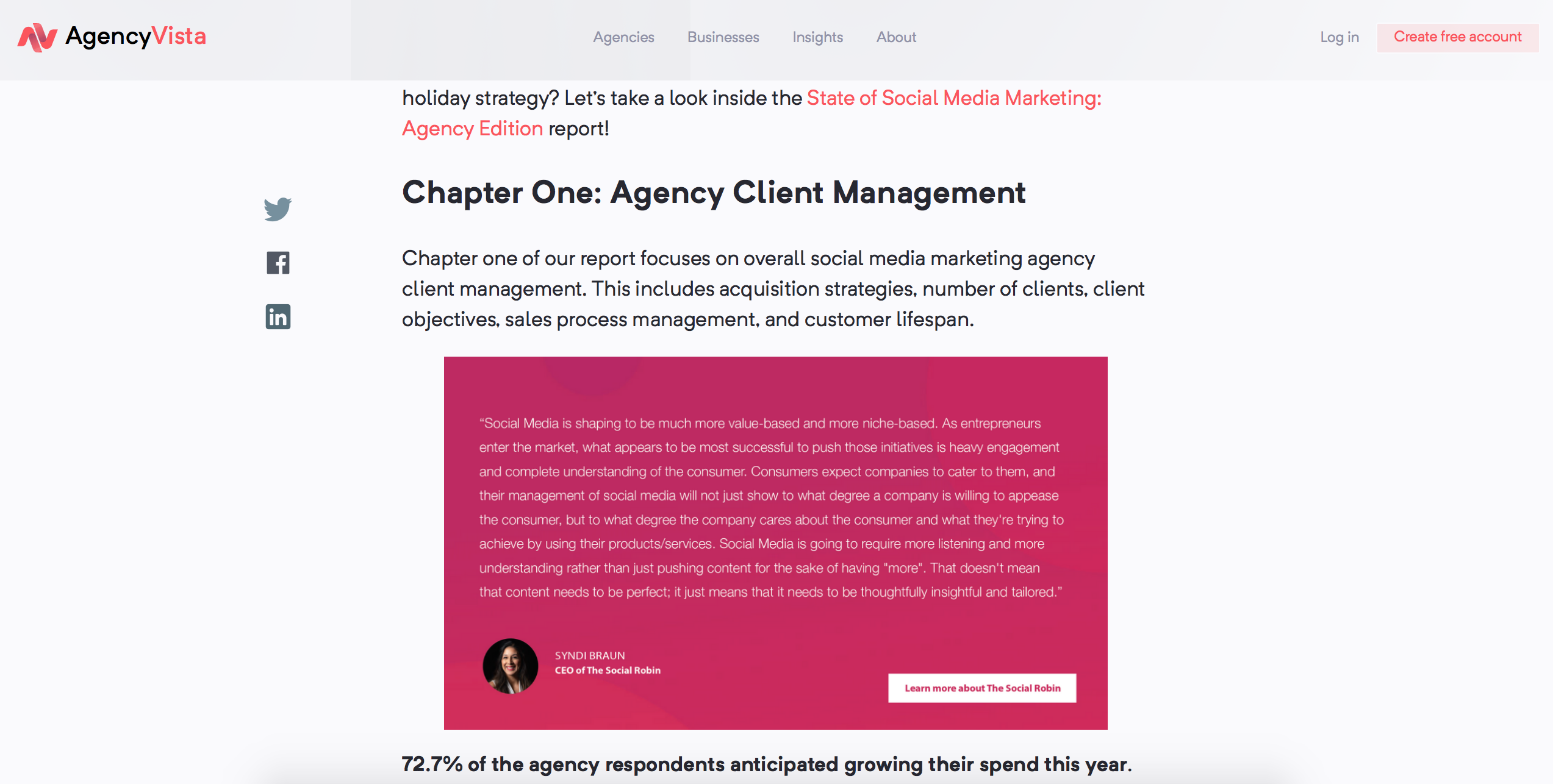Agency Vista | State of Social Media Marketing Agency Edition