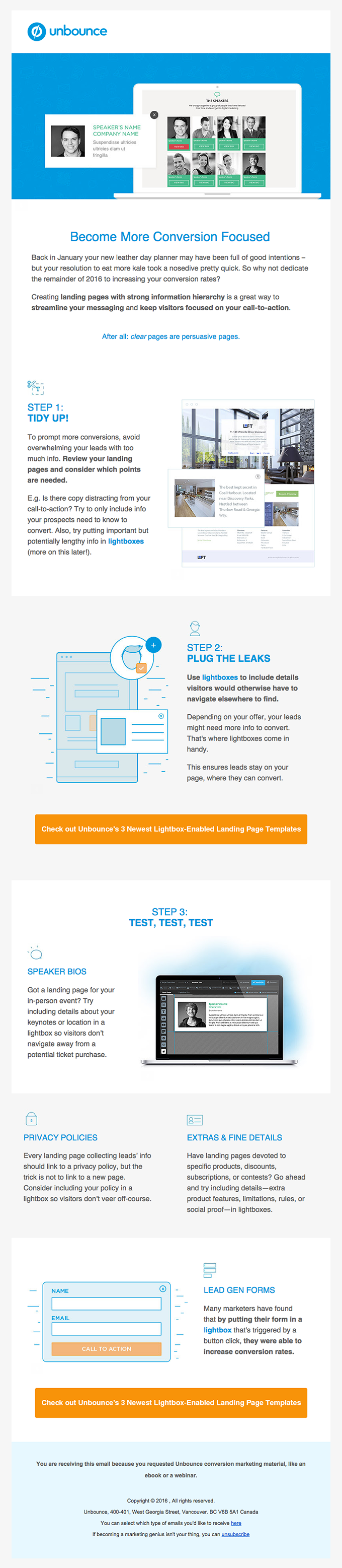 digital marketing newsletter | Unbounce