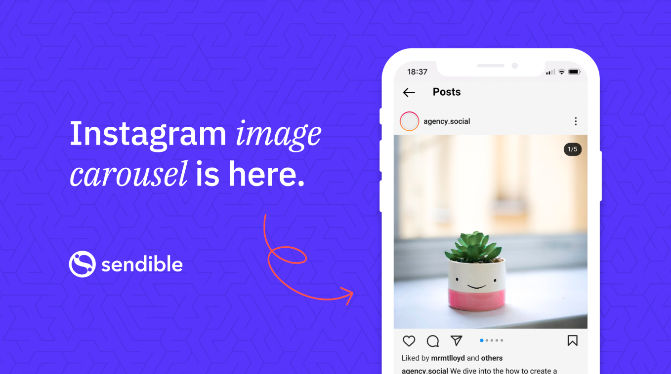 Sendible carousel image auto-publishing to Instagram