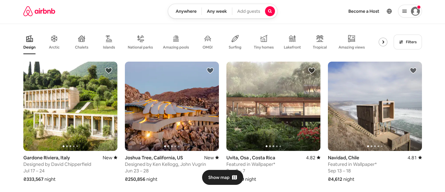 CTA examples Airbnb's homepage