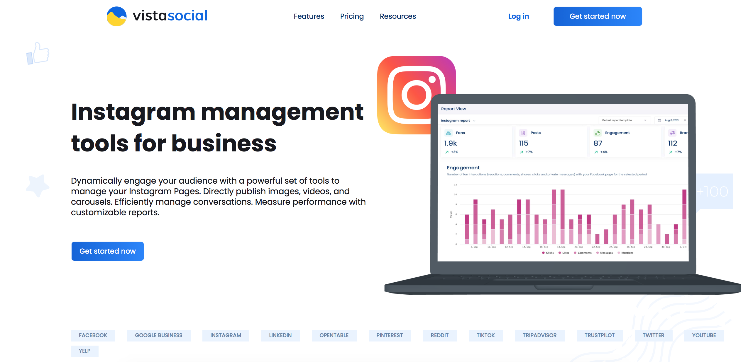 Vista Social Instagram Management Tools for Business | Agency Vista