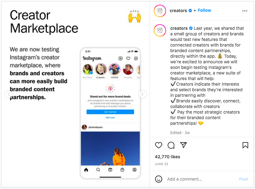 Instagram Creator Marketplace | Instagram.com
